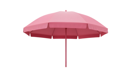 pink parasol png. pink beach umbrella PNG. beach umbrella for summer vacation and tropical travel isolated. open beach umbrella for protection against harmful uv rays