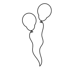 Birthday Baloon Outline
