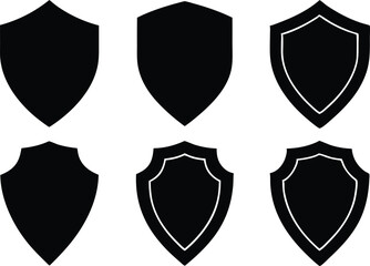 shield vector illustration set,  shield symbol, shield icon