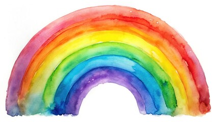 Obraz premium Watercolor rainbow illustration beautifully depicting hope joy and celebration for various design projects