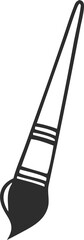 Paint Brush Icon – Flat Style Art Tool, Painting Brush PNG, Creative Design Symbol Illustration