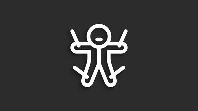 Voodoo Doll Icon Animation | Halloween Lineal 4K