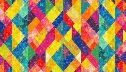 Abstract geometric shapes forming a repeating pattern, vibrant colors, seamless design , art, abstract
