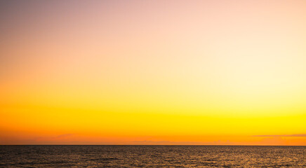 Sky sunset evening sunrise cloud weather dramatic landscape goldent and indigo color gradient...