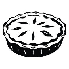 vector illustration of apple pie