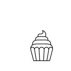 Birthday Cupcake Outline