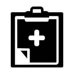 Obraz premium clipboard icon healthcare cross 