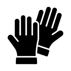 gloves icon silhouette sterile
