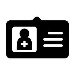 Fototapeta premium id badge icon silhouette medical 