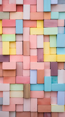 colorful brick wall