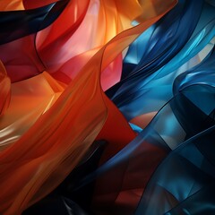 Abstract Colorful Fabric Swirls.