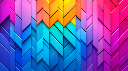 Vibrant Rainbow Chevron Abstract Design