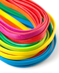 Set of 5 resistance bands in various colors and tensions, perfect for strength and rehab exercises.