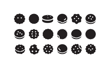  Cookies flat style icon