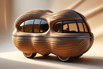 Peanut Car with Realistic Texture and Windows