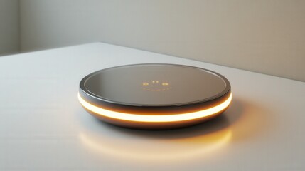 Modern Circular LED Light with Soft Glow and Minimalist Design