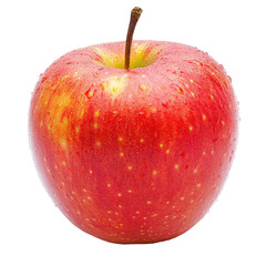 Fresh, vibrant red apple with subtle yellow highlights