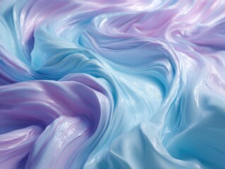Obraz premium Mesmerizing Soft Waves of Blue and Lavender Fluid Texture for Abstract Art Background or Design Elements in Creative Projects