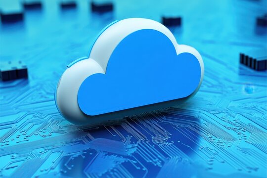Cloud computing on circuit board - Powered by Adobe