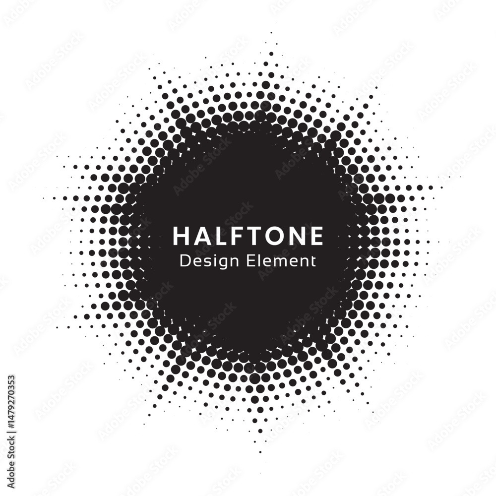 Aufkleber burst halftone light effect. glowing light burst. abstract grunge halftone dots background. vector i