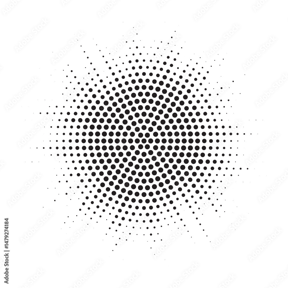 Poster burst halftone light effect. glowing light burst. abstract grunge halftone dots background. vector i