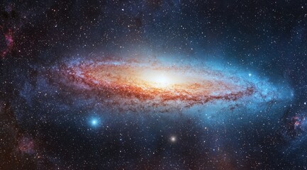 Fototapeta premium A mesmerizing sci-fi space wallpaper featuring nebulae.