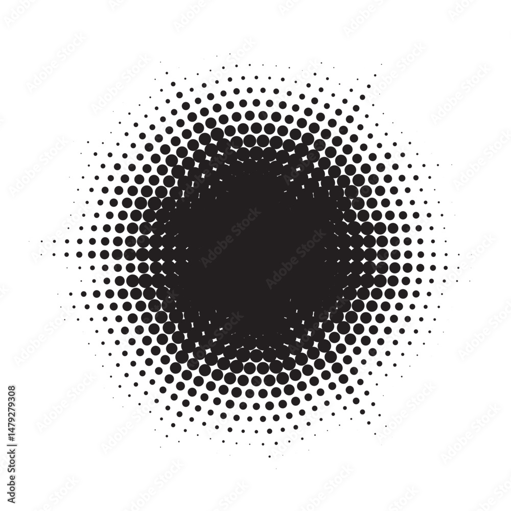 Poster burst halftone light effect. glowing light burst. abstract grunge halftone dots background. vector i