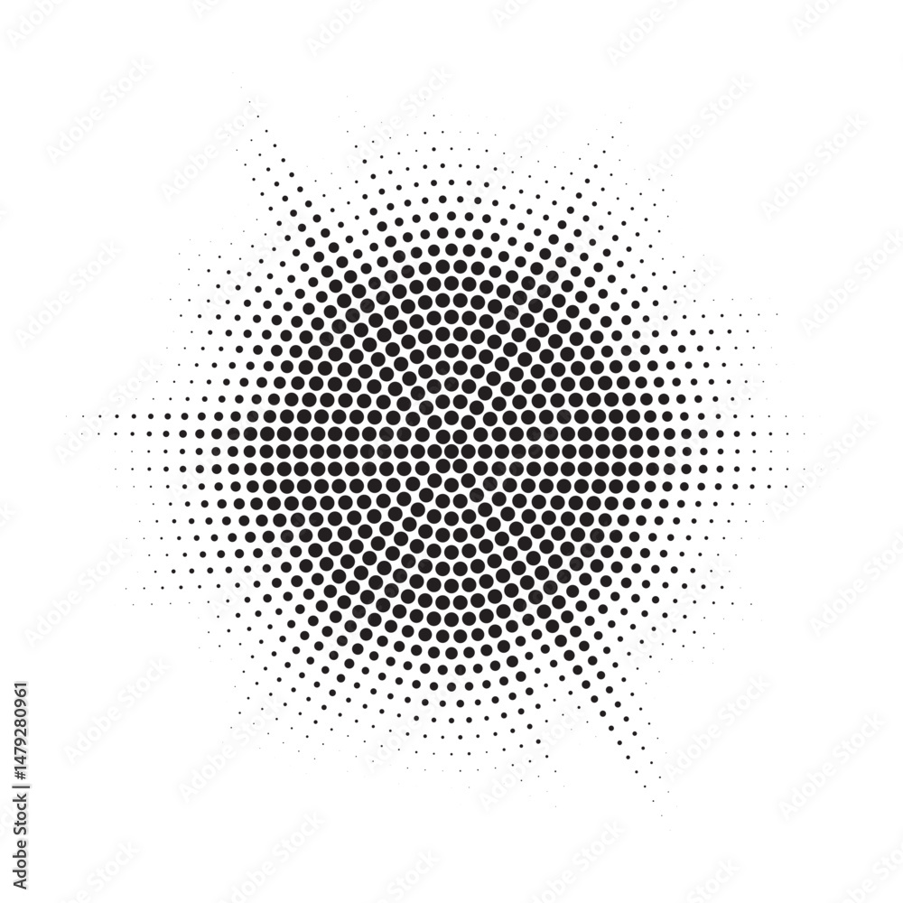 Aufkleber burst halftone light effect. glowing light burst. abstract grunge halftone dots background. vector i