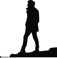 vector silhouette of a man
