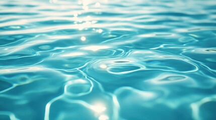 Serene water surface reflection nature scene digital art calm environment close-up view abstract concept