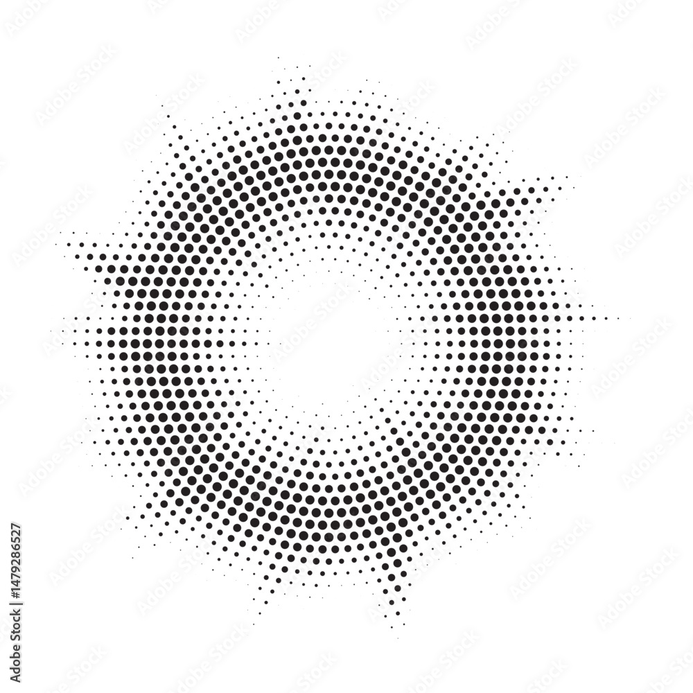 Poster burst halftone light effect. glowing light burst. abstract grunge halftone dots background. vector i