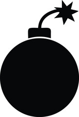 bomb silhouette vector illustration