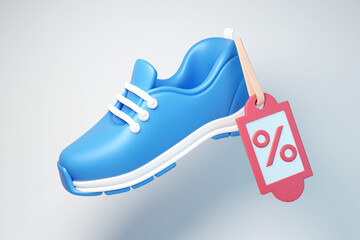 shoes for sale vector 3D render