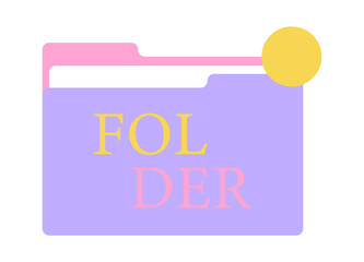 Vibrant digital folder with a playful design and colors