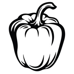 vector illustration of a bell pepper