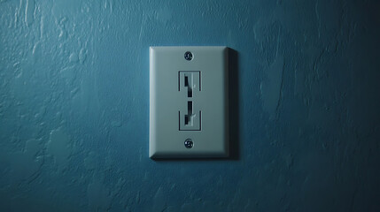 Light Switch on a Blue Wall