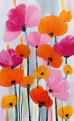 flowers stand out against a white background.