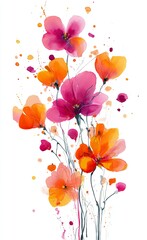 flowers stand out against a white background.