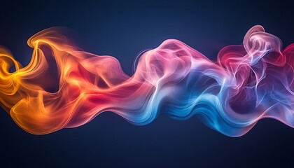 Abstract swirling colorful smoke