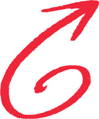 手描きの赤い螺旋矢印アイコン Adobe Illustrator Artwork
