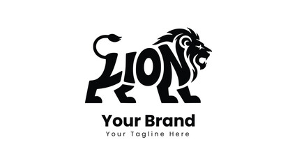 Majestic Lion Logo Design in Vector Style – Powerful Roaring Lion Head Emblem for Branding, Sports Teams, Business Identity, Mascots, or Tattoo and T-Shirt Prints