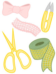Sewing stuff icon illustration no background png