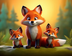 Obraz premium fox in autumn 