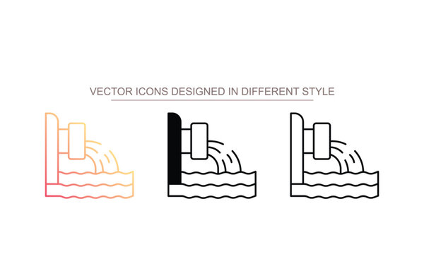 Sewer icon design with white background stock illustration
