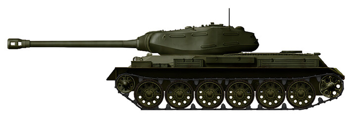 Obj-282 (An alternative hybrid tank, with a hull from the IS-4 tank and an extended chassis from the T-43 tank) © Tikros
