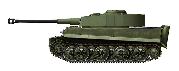 An alternative hybrid tank based on the Tiger I hull and the Panzer IV 75mm gun turret, modification J