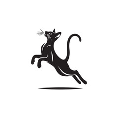 Oriental Shorthair Vector Silhouette: Sleek, Elegant Feline with Graceful Posture and Almond-Shaped Eyes, Captured in a Minimalist Outline for Modern Art, Pet Designs, and Illustrations.
