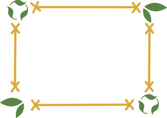 Obraz premium Eco-Friendly Frame – Sustainable Design with Recycling Symbols & Leaf Motifs – Green Border for Certificates, Posters & Earth Day Projects