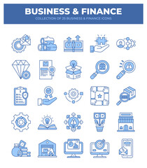 Collection of 25 Business and Finance Icons