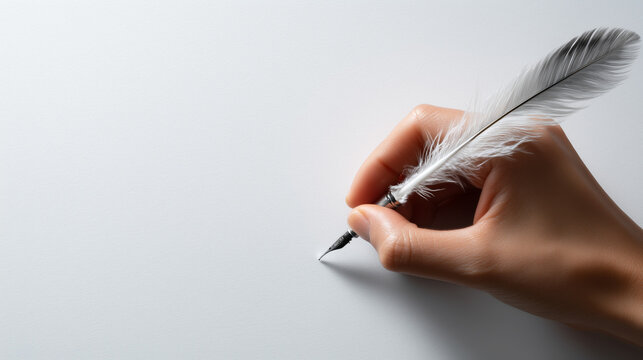 a hand that writes with a classic pen